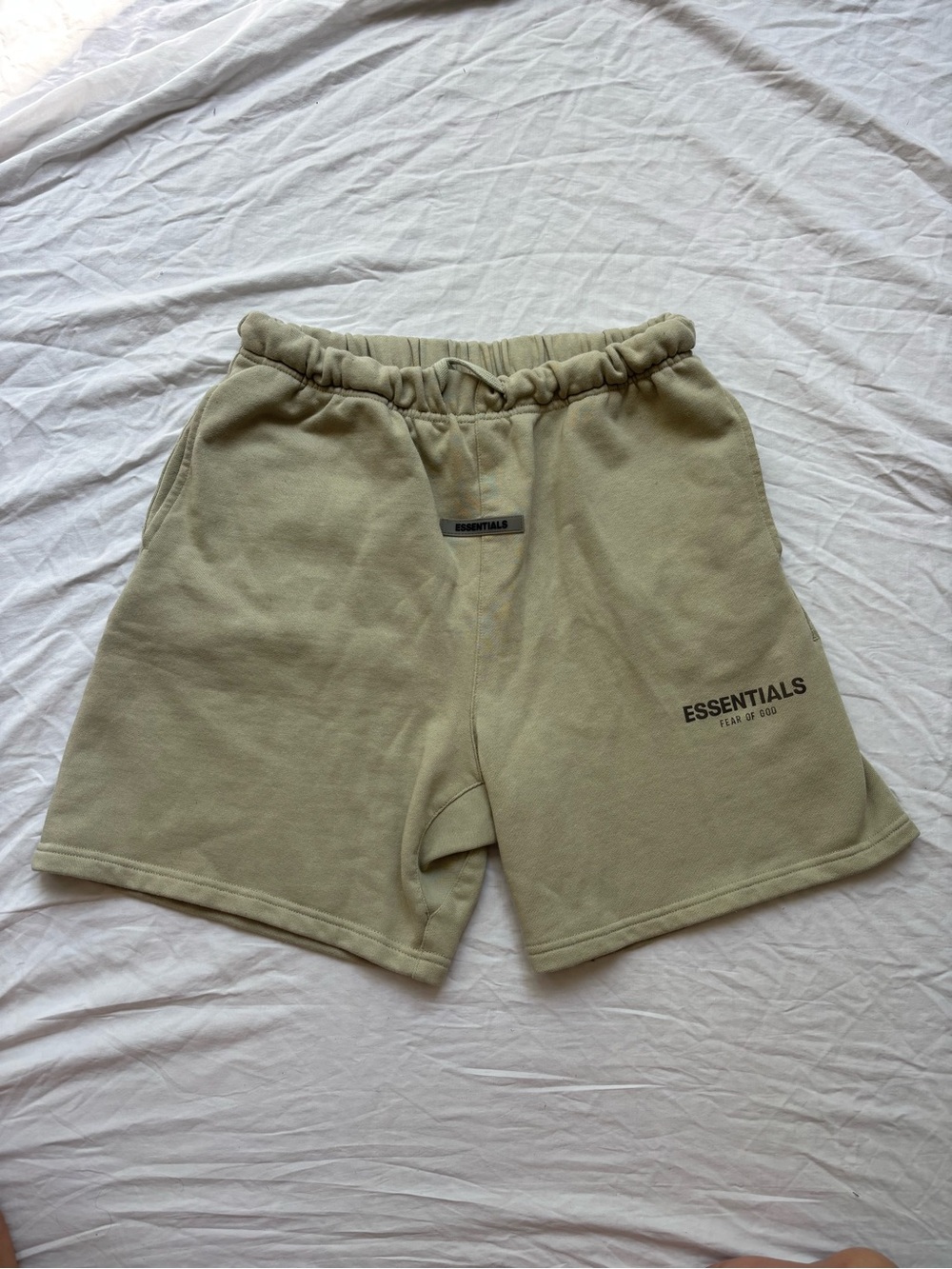 Essentials Men’s Olive Green Fleece Shorts